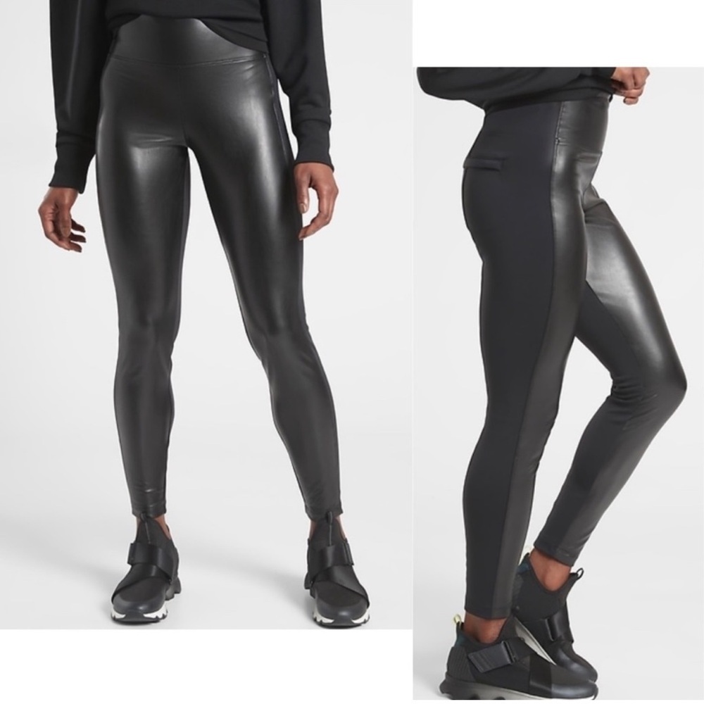 Athleta Delancey Gleam Tight Lustre Black Size XL